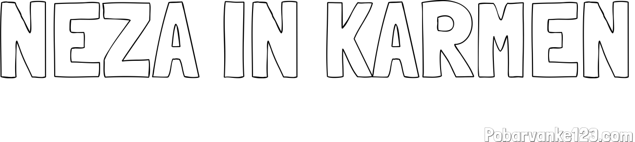 Pobarvanka imena NEŽA IN KARMEN