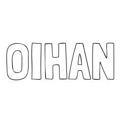 Online izdelana pobarvanka - Pobarvanka imena OIHAN