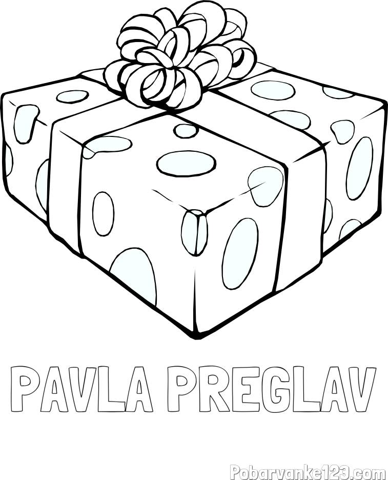 Pobarvanka imena PAVLA PREGLAV in božično darilo