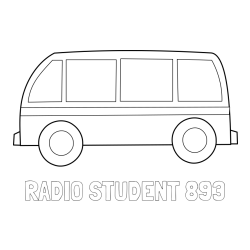 Online izdelana pobarvanka - Pobarvanka imena RADIO ŠTUDENT 893 in avtobus