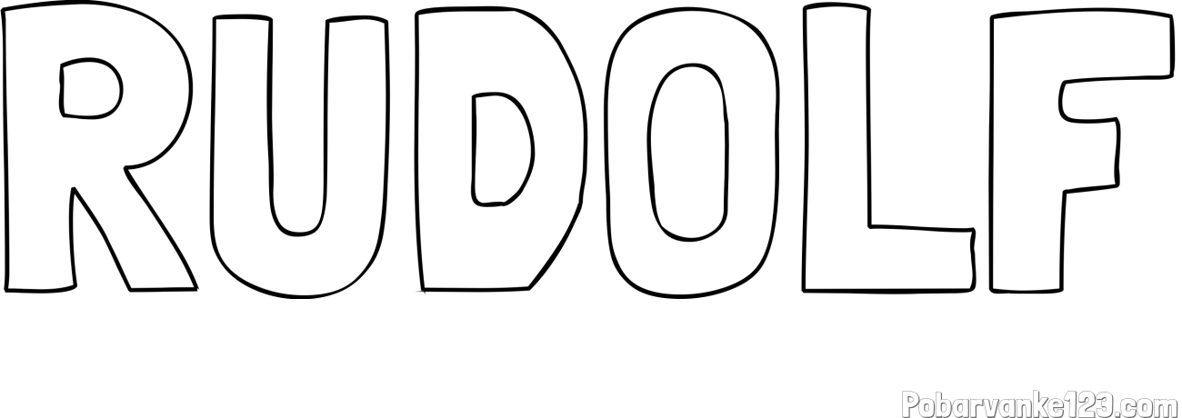 Pobarvanka imena RUDOLF