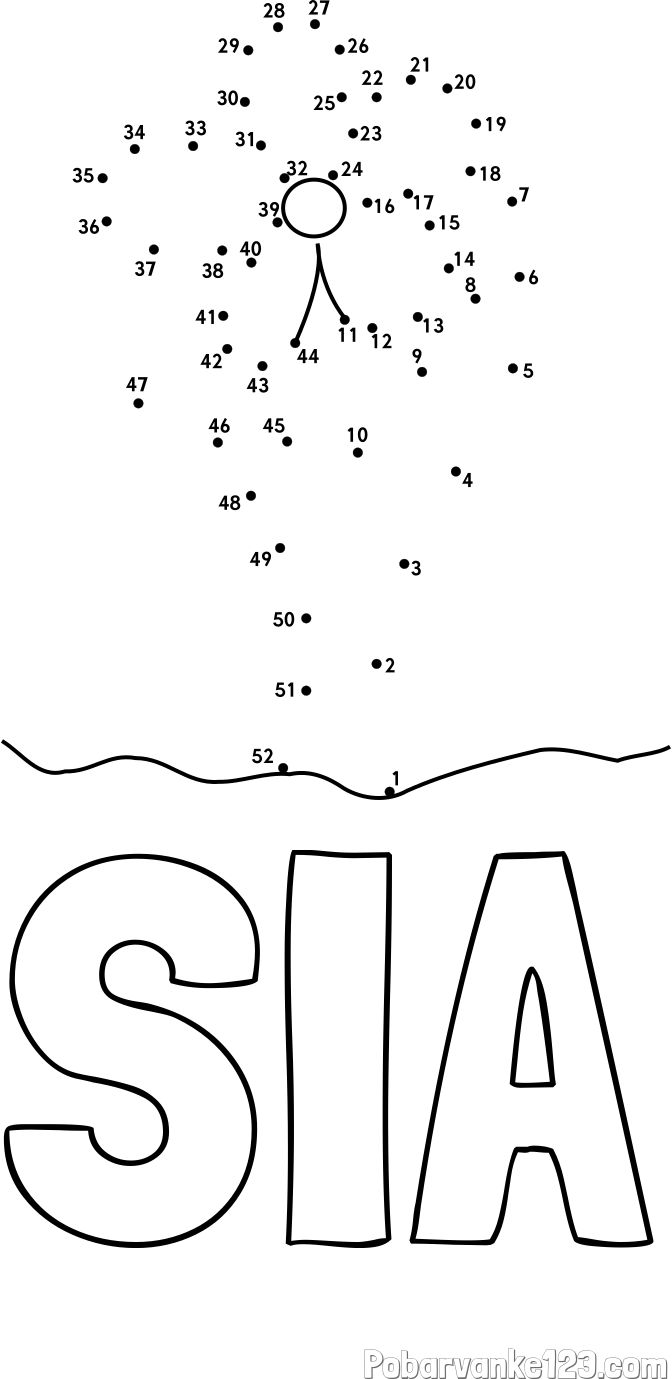 Pobarvanka imena SIA in Črtna pobarvanka cvetlice