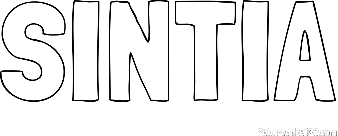 Pobarvanka imena SINTIA