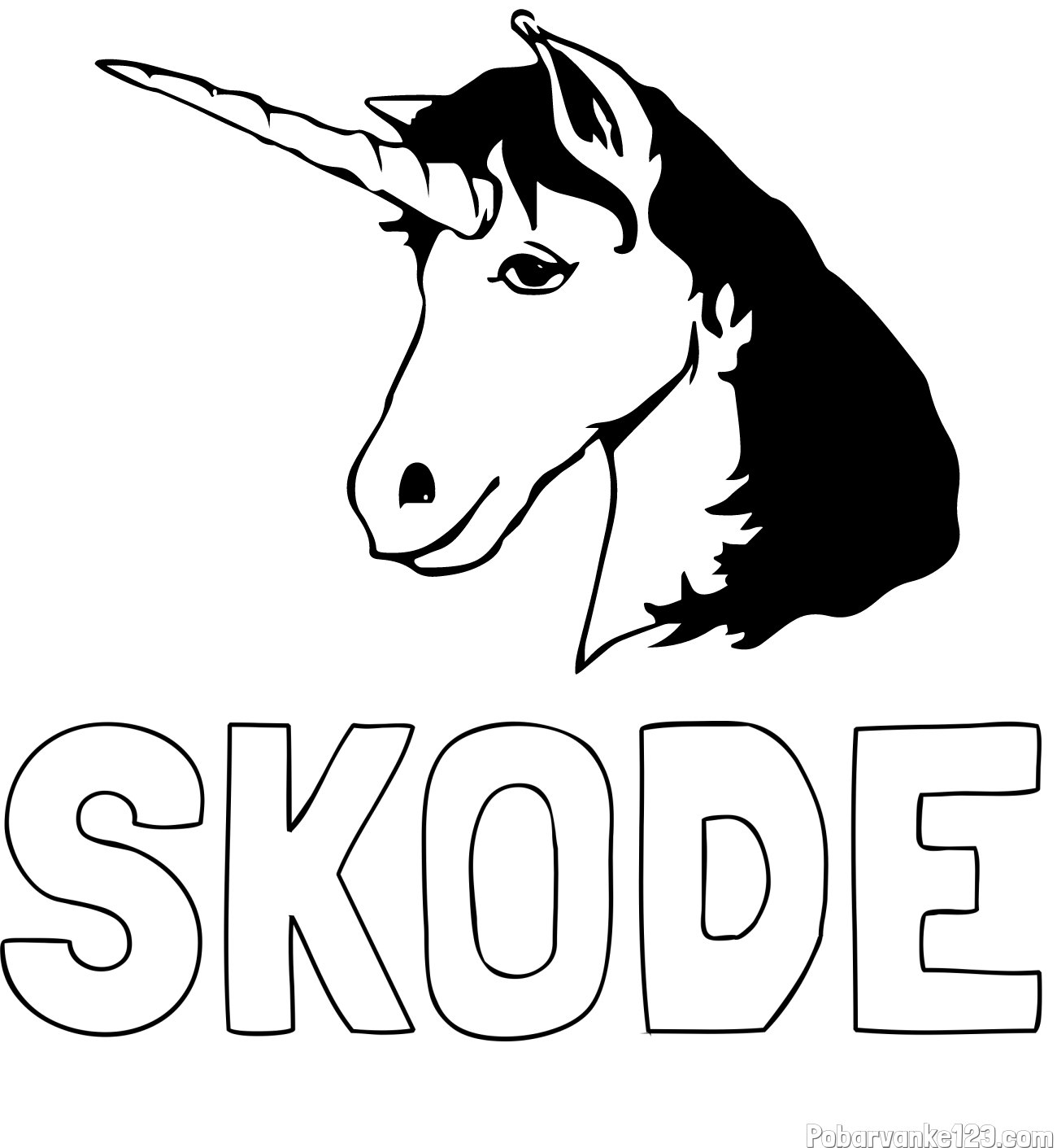 Pobarvanka imena ŠKODE in pobarvanka samorog