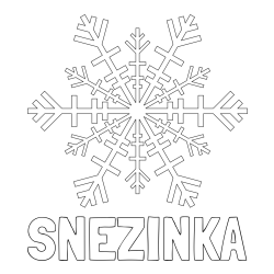 Online izdelana pobarvanka - Pobarvanka imena SNEŽINKA in pobarvanka lepe snežinke