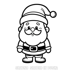 Online izdelana pobarvanka - Pobarvanka imena SREČNO  SREČKO IN DUŠKA in otroška pobarvanka Božička