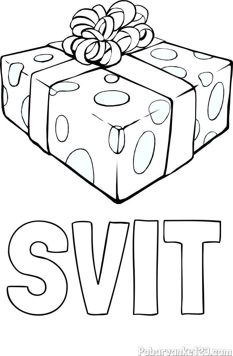 Pobarvanka imena SVIT in božično darilo