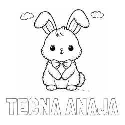 Online izdelana pobarvanka - Pobarvanka imena TEČNA ANAJA in pobarvanka prikupnega zajčka