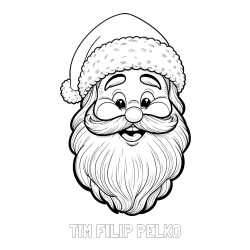 Online izdelana pobarvanka - Pobarvanka imena TIM FILIP PELKO in pobarvanka veselega Božička