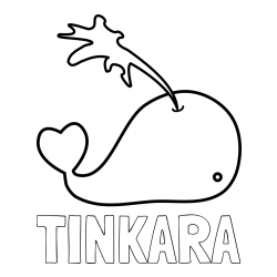 Online izdelana pobarvanka - Pobarvanka imena TINKARA in pobarvanka kit