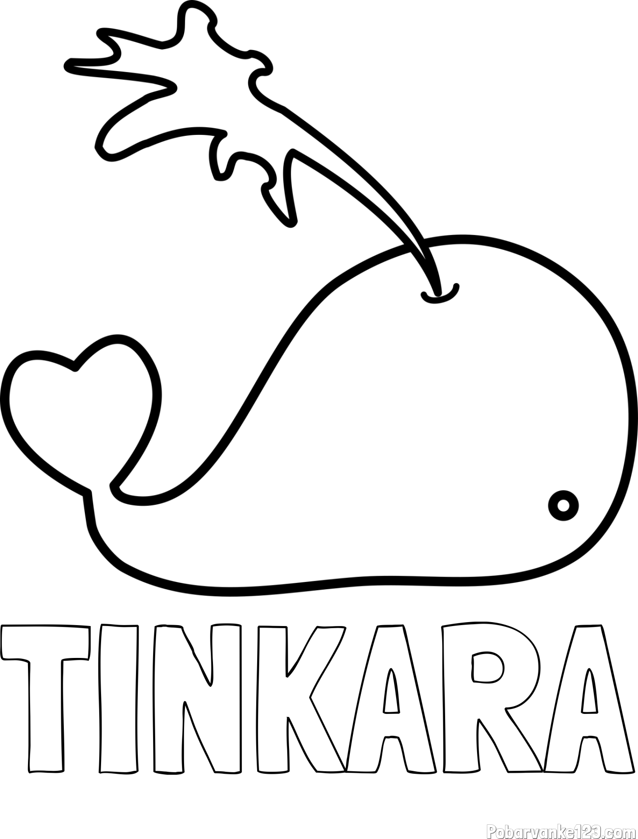 Pobarvanka imena TINKARA in pobarvanka kit