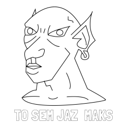 Online izdelana pobarvanka - Pobarvanka imena TO SEM JAZ - MAKS in pobarvanka strašnega škrata