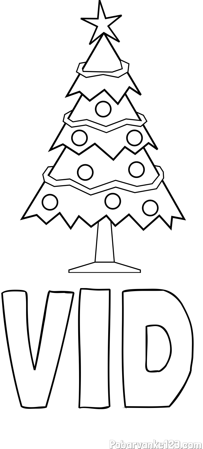 Pobarvanka imena VID in pobarvanka božične smrečice