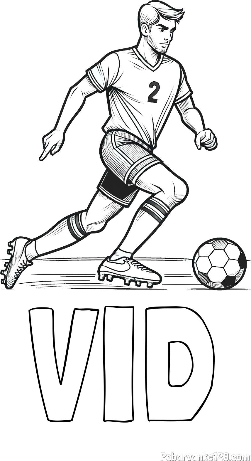 Pobarvanka imena VID in pobarvanka nogometaša