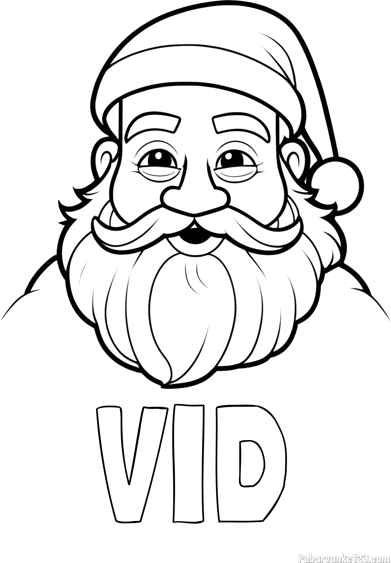 Pobarvanka imena VID in pobarvanka utrujenega Božička