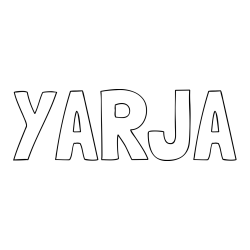 Online izdelana pobarvanka - Pobarvanka imena YARJA