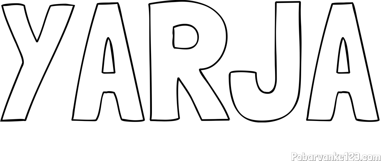 Pobarvanka imena YARJA