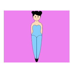 Pobarvana pobarvanka - Enostavna pobarvanka baletke