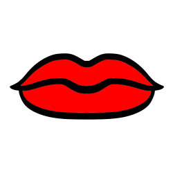 Pobarvana pobarvanka - Otroška pobarvanka ustnic