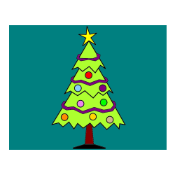 Pobarvana pobarvanka - Pobarvanka božične smrečice