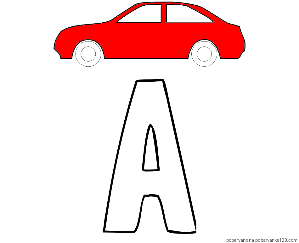 POBARVANA POBARVANKA - Pobarvanka črke A