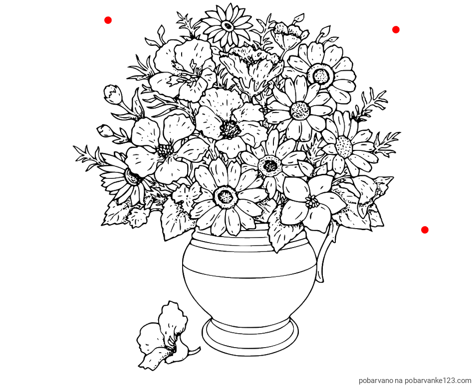 POBARVANA POBARVANKA - Pobarvanka cvetja v vazi