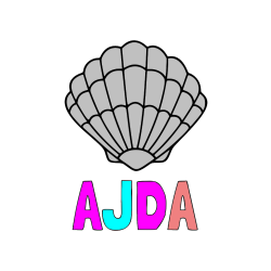 Pobarvana pobarvanka - Pobarvanka imena AJDA in pobarvanka školjke
