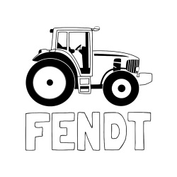 Pobarvana pobarvanka - Pobarvanka imena FENDT in pobarvanka velikega in zmogljivega traktorja