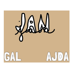 Pobarvana pobarvanka - Pobarvanka imena GAL          AJDA in jan ime