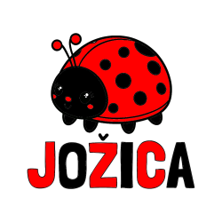 Pobarvana pobarvanka - Pobarvanka imena JOŽICA in pobarvanka ljubke pikapolonice