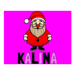 Pobarvana pobarvanka - Pobarvanka imena KALINA in otroška pobarvanka prikupnega Božička