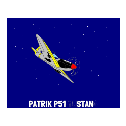 Pobarvana pobarvanka - Pobarvanka imena PATRIK P51 MUSTANG in pobarvanka lovca