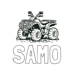 Pobarvana pobarvanka - Pobarvanka imena SAMO in pobarvanka štirikolesnika