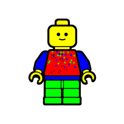 POBARVANA POBARVANKA - Pobarvanka LEGO figurice fanta
