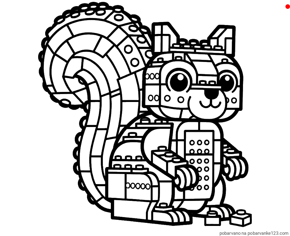 POBARVANA POBARVANKA - Pobarvanka LEGO veverice