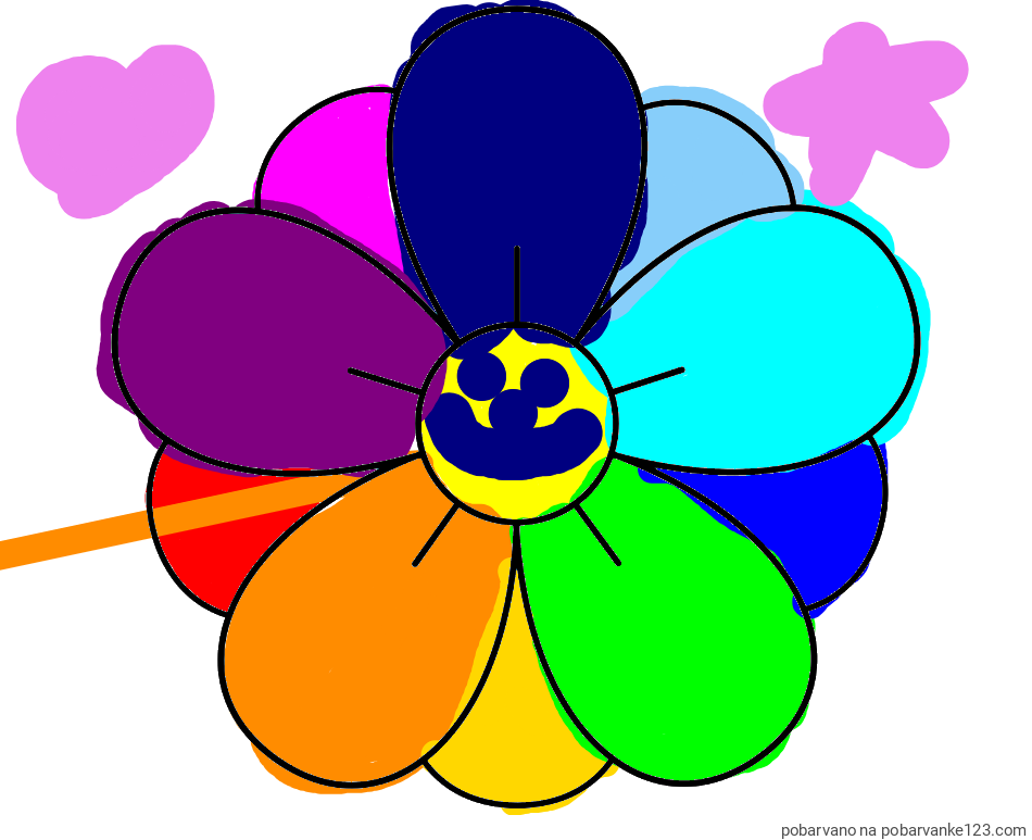 POBARVANA POBARVANKA - Pobarvanka lepega cveta