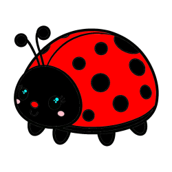 Pobarvana pobarvanka - Pobarvanka ljubke pikapolonice