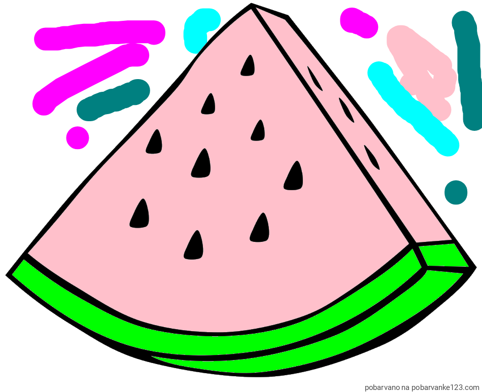 POBARVANA POBARVANKA - Pobarvanka lubenice