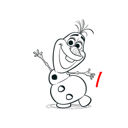 Pobarvana pobarvanka - Pobarvanka Olaf