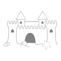 Pobarvana pobarvanka - Pobarvanka peščenega gradu