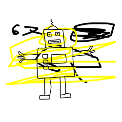 Pobarvana pobarvanka - Pobarvanka preprostega ROBOTA 🤖