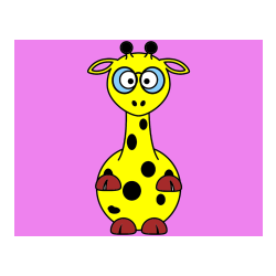 Pobarvana pobarvanka - Pobarvanka prikupne žirafe