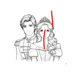 Pobarvana pobarvanka - Pobarvanka princa in princeske