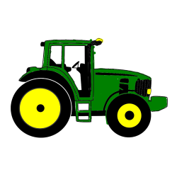 Pobarvana pobarvanka - Pobarvanka velikega in zmogljivega traktorja