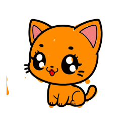 Pobarvana pobarvanka - Pobarvnaka ljubke muce v anime slogu