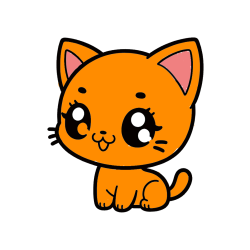 Pobarvana pobarvanka - Pobarvnaka ljubke muce v anime slogu