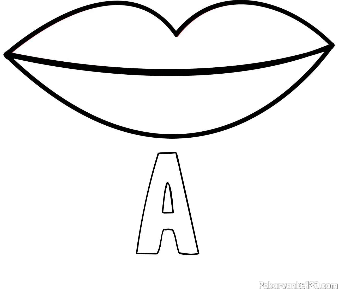 Pobarvanka imena A in pobarvanka ustnice