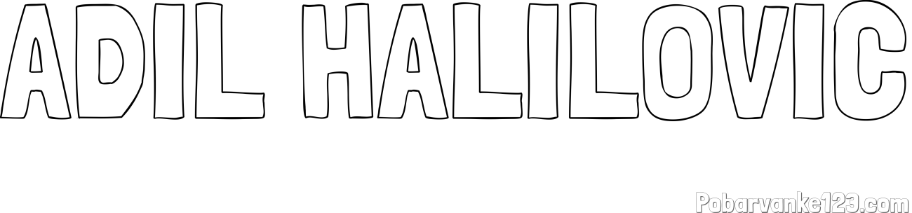 Pobarvanka imena ADIL HALILOVIČ
