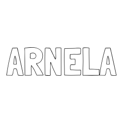 Online izdelana pobarvanka - Pobarvanka imena ARNELA