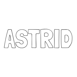 Online izdelana pobarvanka - Pobarvanka imena ASTRID